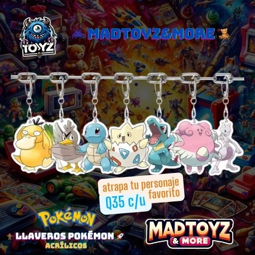 TOYZ: Llaveros Pokémon (acrílicos)