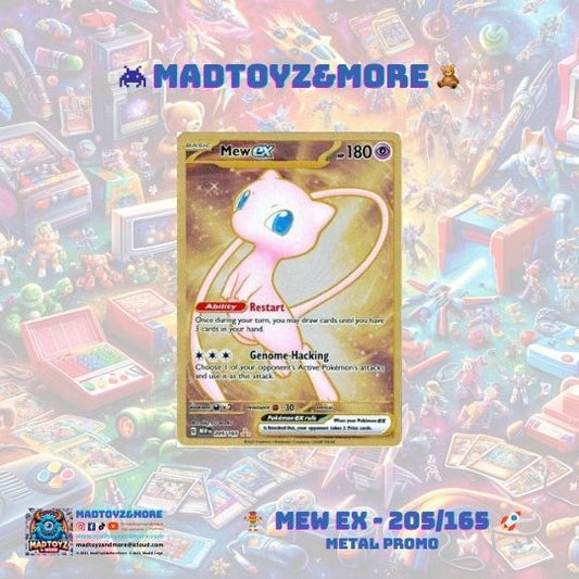 TCG Pokémon: Mew ex - 205/165 - Metal Promo Scarlet&Violet -151- carta individual (inglés)